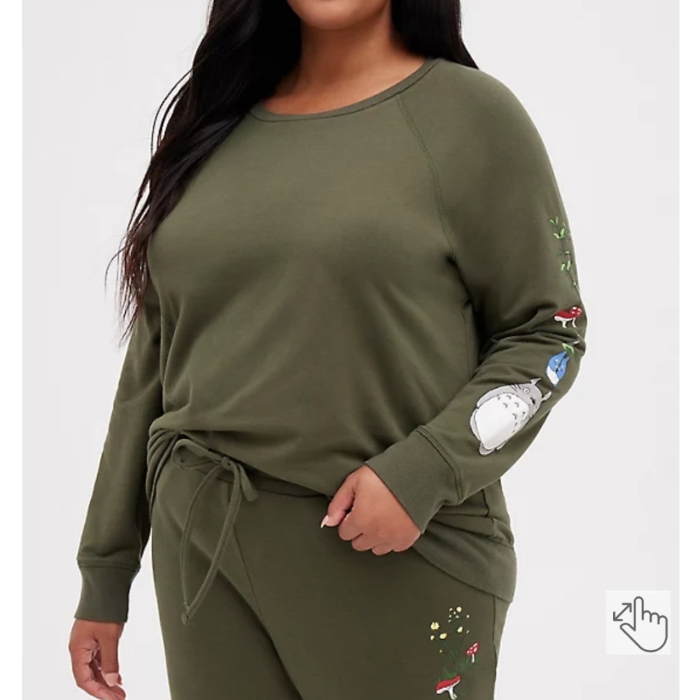 Torrid Studio Ghibli Pullover Sweatshirt- French Terry Totoro Garden